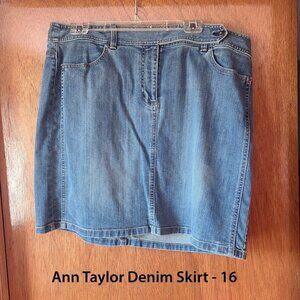 Ann Taylor Denim Mini Skirt